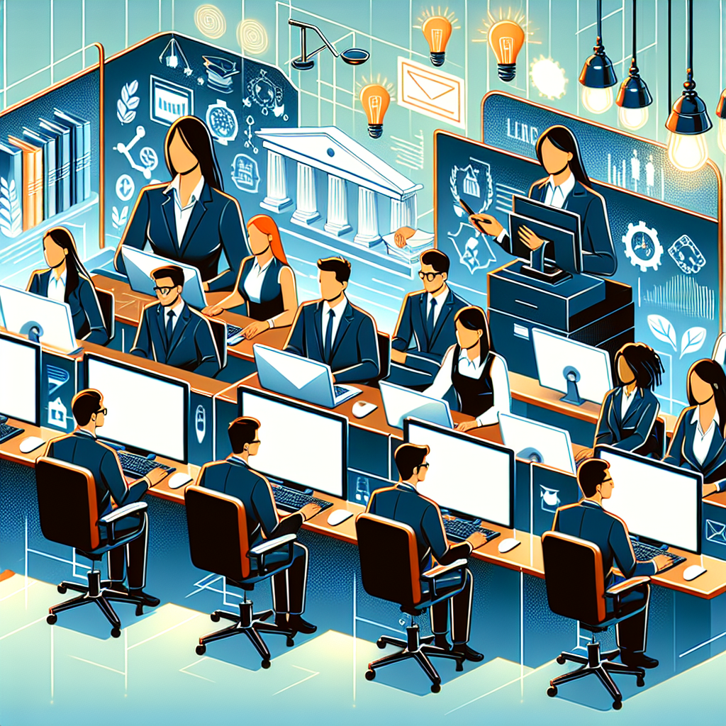 Estudantes utilizando computadores em um ambiente de aprendizagem a distância