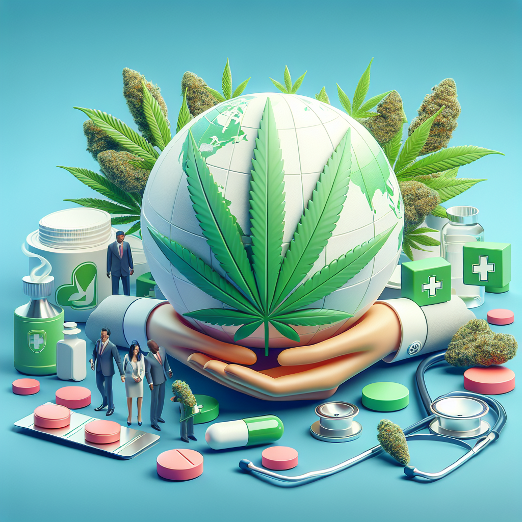 Gráfico ilustrativo sobre a legalização da cannabis medicinal ao redor do mundo