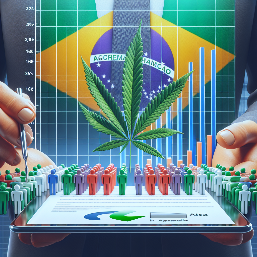 Gráfico mostrando a aceitação da cannabis medicinal entre a população brasileira