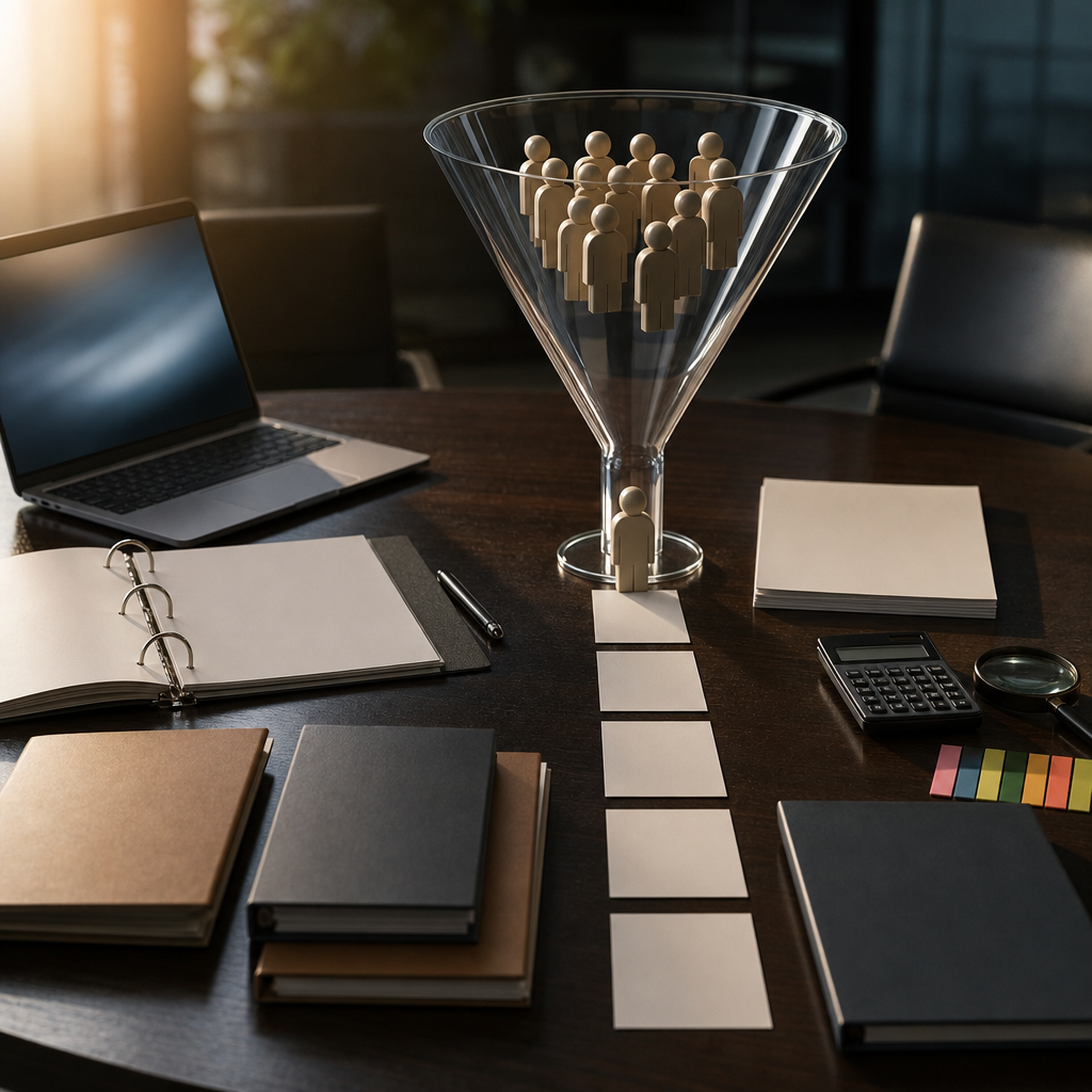 Modern premium editorial photograph, 16:9 landscape header composition, depicting a sophisticated public procurement…