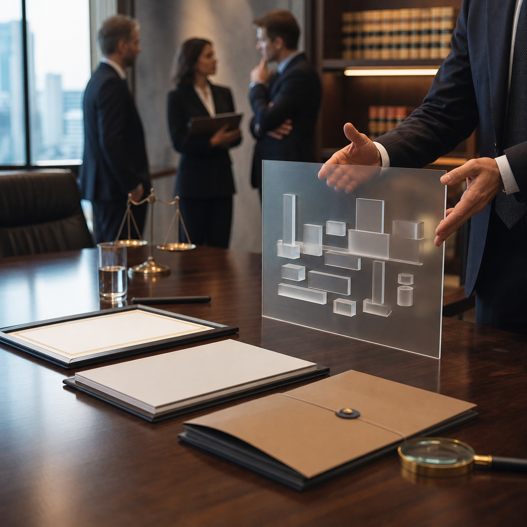Modern premium editorial photograph, 16:9 landscape, illustrating public procurement decision-making without any visible…